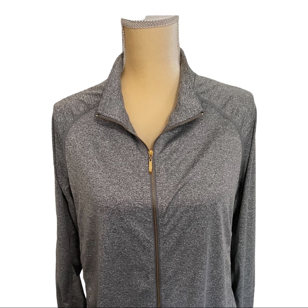 Simply Southern Heather Gray Sport Jacket Zip Up Size Medium - Picture 2 of 10